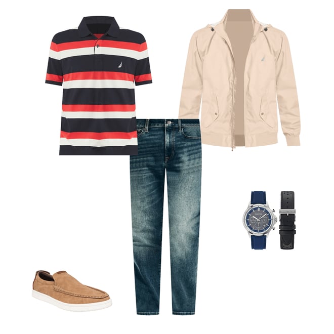 Classic Fit Striped Polo