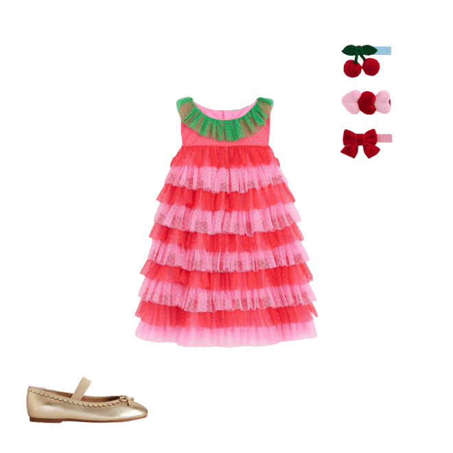 strapless open back dress Pink Petals Tulle Dress– Teuta Matoshi main image 0