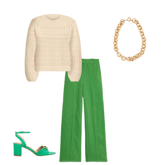 6th bundle featuring 3 items which compliment Westbourne Linen Trousers-Paradise Green