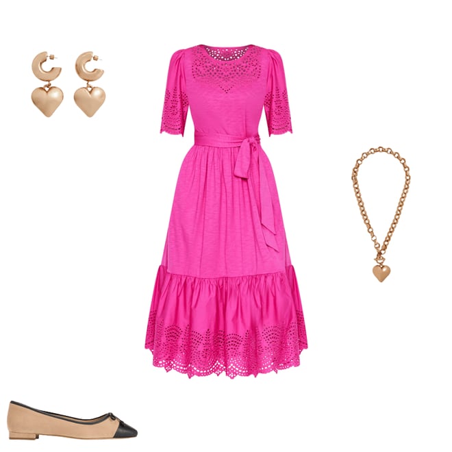 2nd bundle featuring 3 items which compliment Isabel Broderie Mix maxi Dress-Cosmos Pink