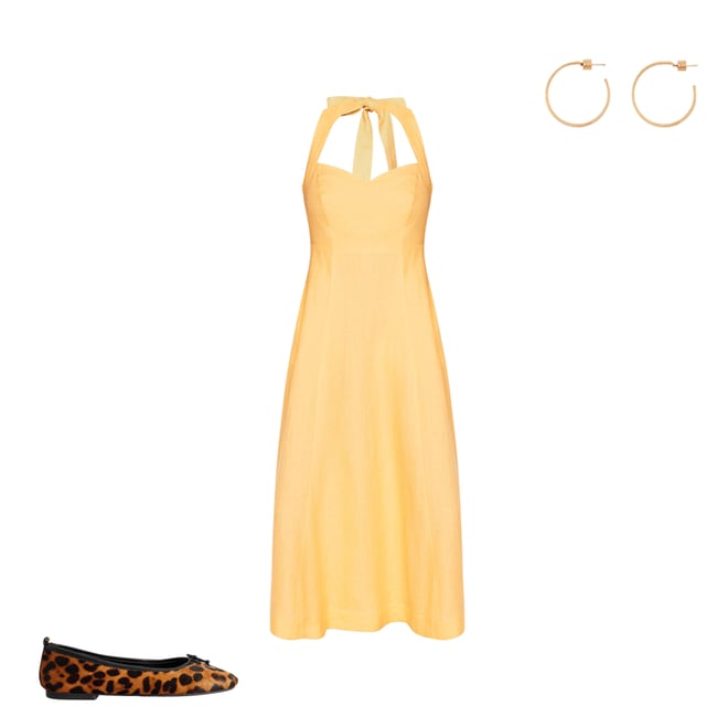 6th bundle featuring 2 items which compliment Halter Linen Dress-Buttermilk Yellow