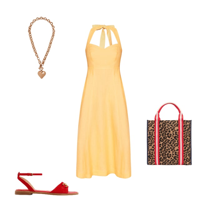 5th bundle featuring 3 items which compliment Halter Linen Dress-Buttermilk Yellow