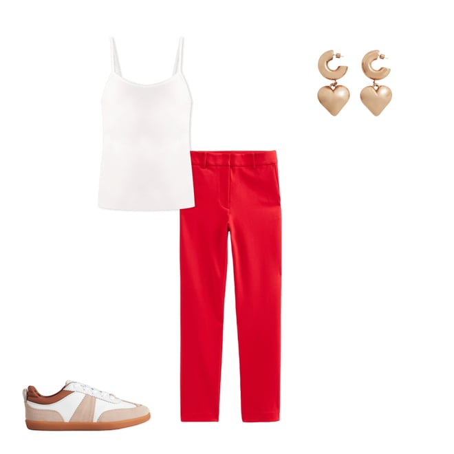 5th bundle featuring 3 items which compliment Plain Cami Top-White