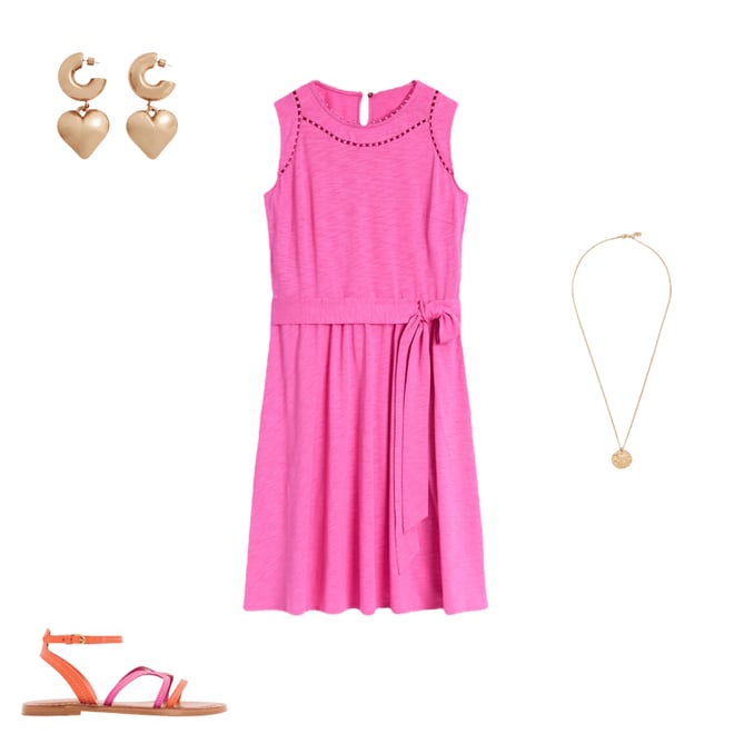 4th bundle featuring 3 items which compliment Casual Flat Sandal-Pink Peony/Gladioli Orange