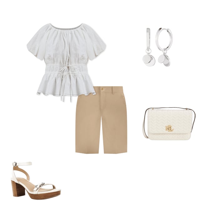 Lauren Ralph Lauren Stretch Cotton Shorts | Dillard's