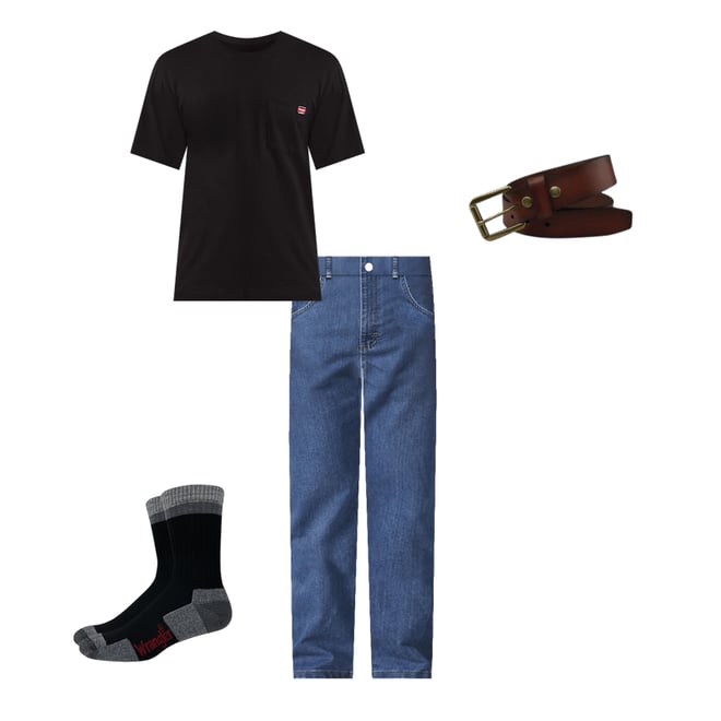Men's Workwear Pocket T-Shirt in Black