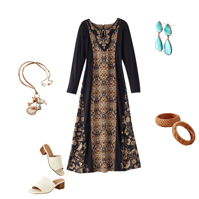 1st bundle featuring 4 items which compliment Priska Maxi Dress
