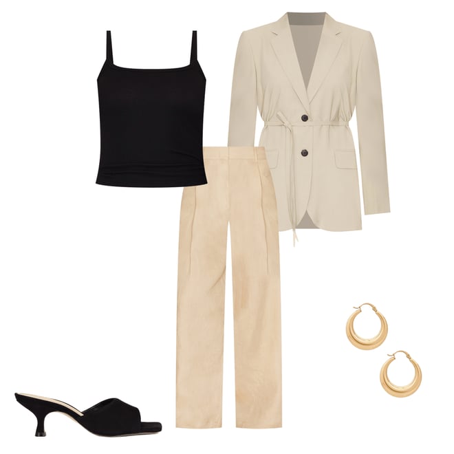 1st bundle featuring 4 items which compliment Linen Highrise Trousers