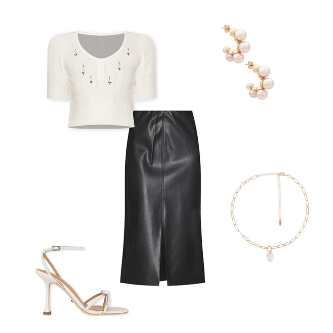 1st bundle featuring 4 items which compliment Pointelle Crop Top