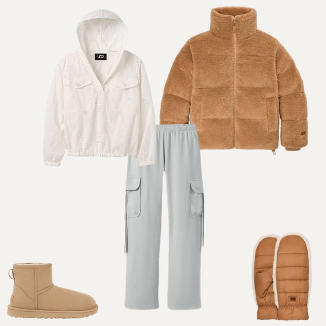 【UGG】Women's UGGfluff Scalloped Mitten 海外限定 Amazon.com: UGG Women's UGGFluff Logo Tape Mittens - Soft