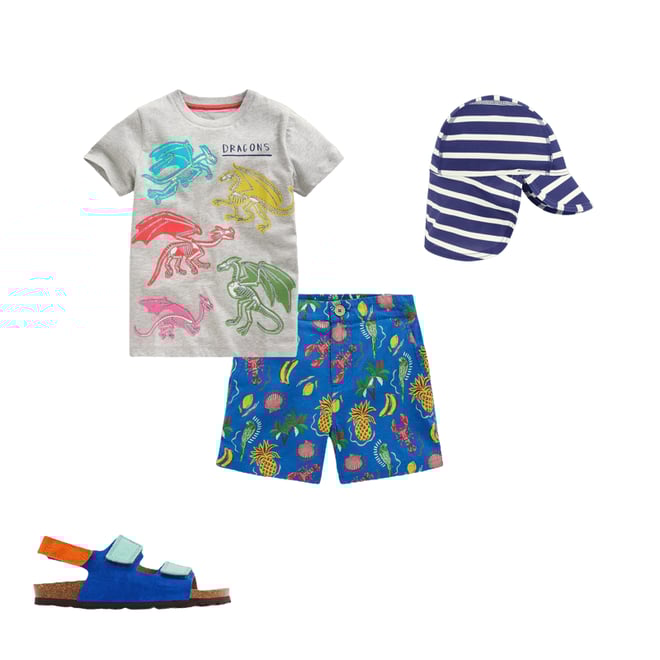 4th bundle featuring 3 items which compliment Short Sleeve GITD T-shirt-Grey Marl Dragons