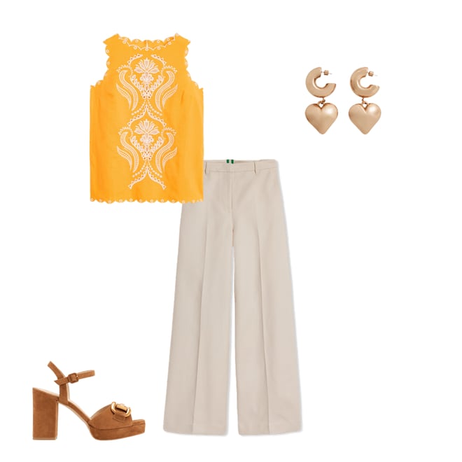 6th bundle featuring 3 items which compliment Wide Flare Pants-Sandpiper Beige