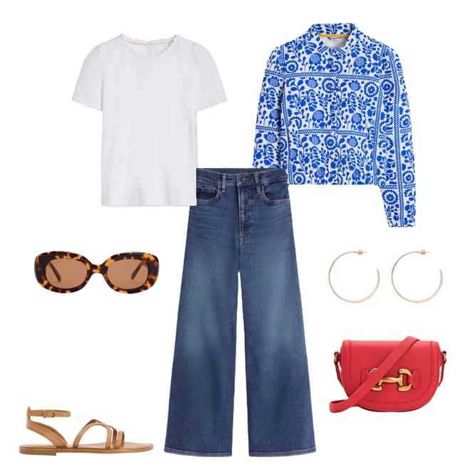 5th bundle featuring 6 items which compliment Ali Ricrac T-shirt, White