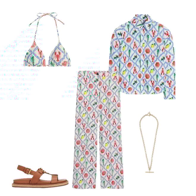 2nd bundle featuring 4 items which compliment Westbourne Linen Trousers-Ivory, Tropical Bonanza Vine