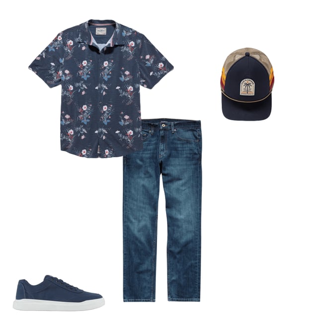 4th bundle featuring 3 items which compliment  Palm Outdoor Supply Rope Trucker Hat - Navy