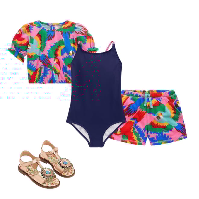 5th bundle featuring 3 items which compliment Selena Rainbow Strap Swimsuit-College Navy