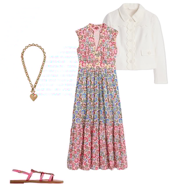 3rd bundle featuring 3 items which compliment Wren Tiered Midi Dress-Ivory, Garden Vine