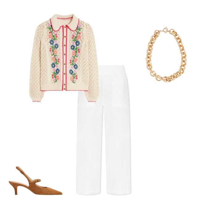 4th bundle featuring 3 items which compliment Embroidered Cotton Cardigan
