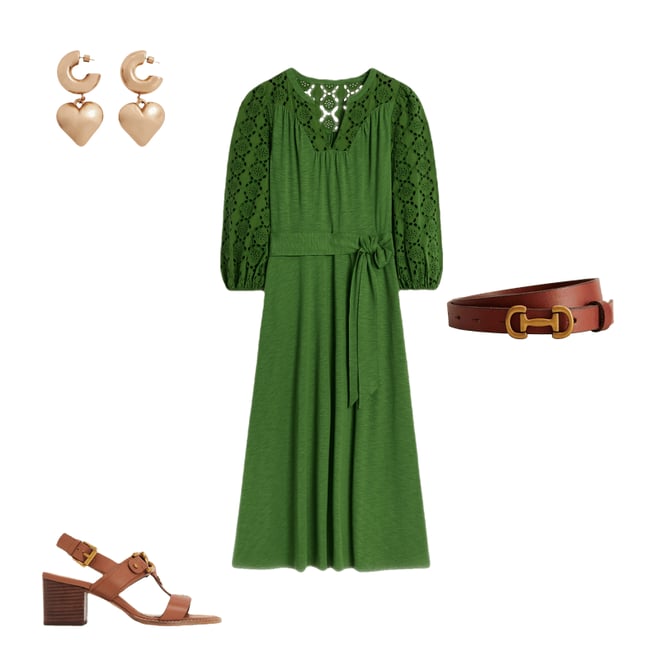 2nd bundle featuring 3 items which compliment Eden Broderie Jersey Dress-Promenade Green