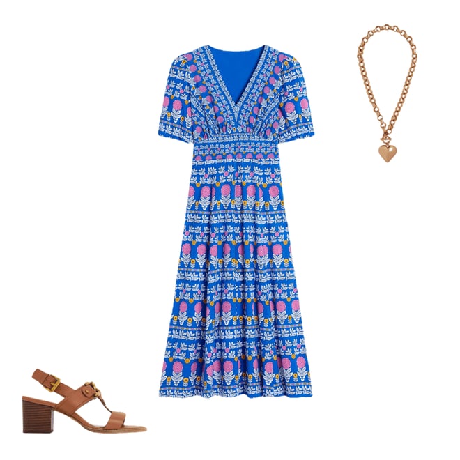 2nd bundle featuring 2 items which compliment Ponte Puff Sleeve Tea Dress-Gallery Blue, Dahlia Garden