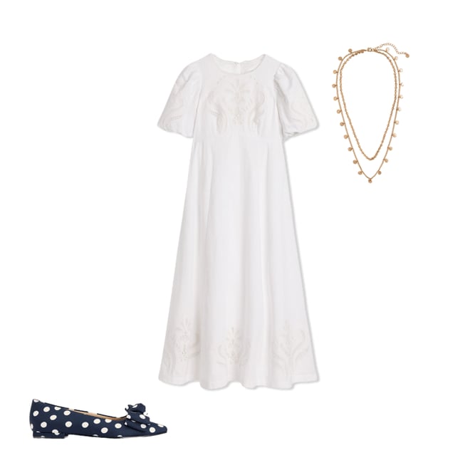 4th bundle featuring 2 items which compliment Empire Broderie Tea Dress-White