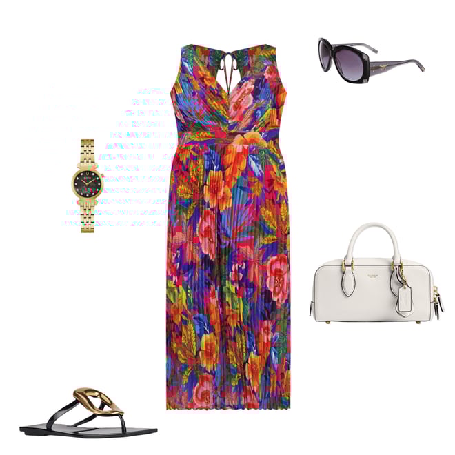 ri　Siena Big Collar Pleated Dress Siena Big Collar Pleated Dress【M】