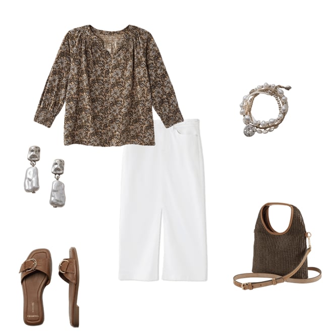 2nd bundle featuring 5 items which compliment J.Jill Pure Jill Smocked Block-Printed Top