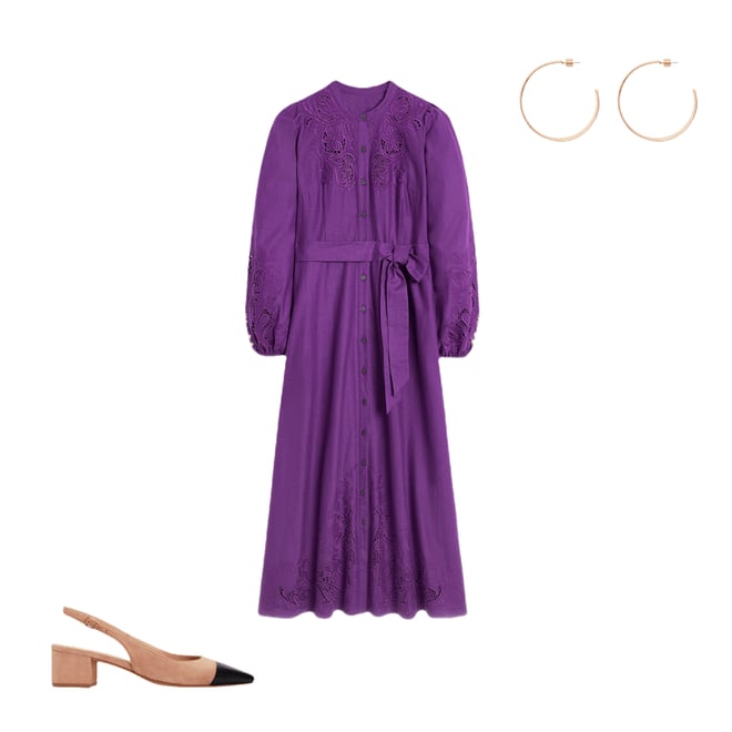 2nd bundle featuring 2 items which compliment Mae Linen Blend Shirt Dress-Royal Purple