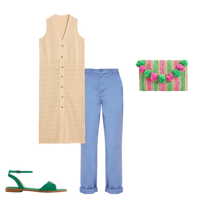 5th bundle featuring 3 items which compliment Fringe Raffia Clutch-Pink/Green