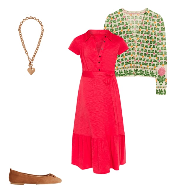 4th bundle featuring 3 items which compliment Cressida Jersey Shirt Dress-Jewel Red