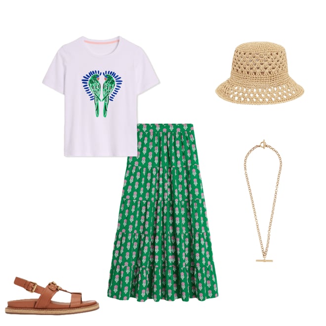 1st bundle featuring 4 items which compliment Nadia Poplin Maxi Skirt