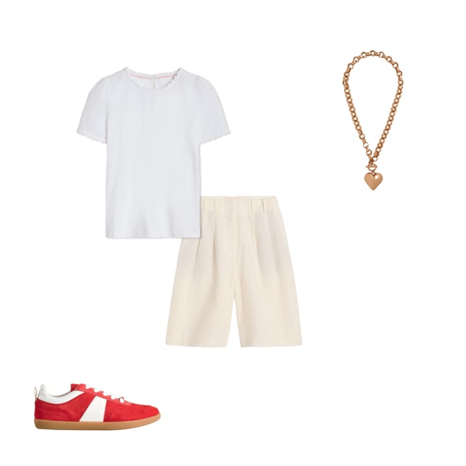 2nd bundle featuring 3 items which compliment Ali Ricrac T-shirt, White