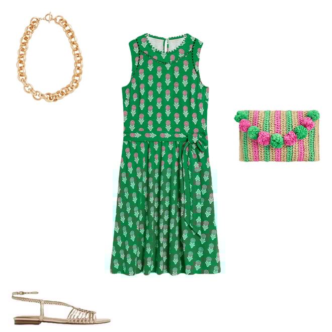 6th bundle featuring 3 items which compliment Fringe Raffia Clutch-Pink/Green