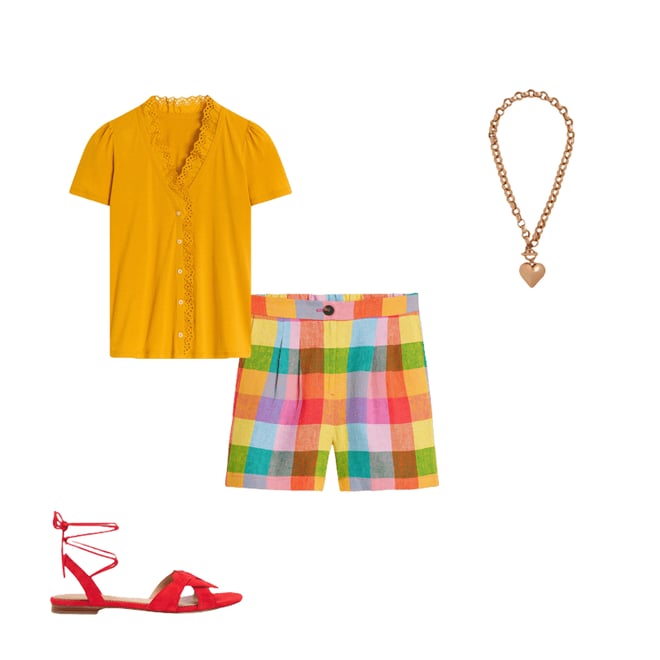 4th bundle featuring 3 items which compliment Dulwich Linen Shorts, Rainbow Multigingham