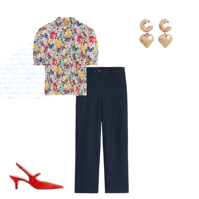 3rd bundle featuring 3 items which compliment Frill Detail Silk Top