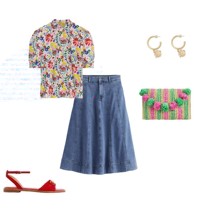 4th bundle featuring 4 items which compliment Frill Detail Silk Top