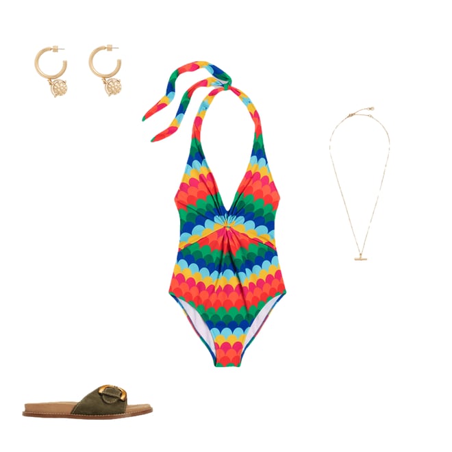 5th bundle featuring 3 items which compliment Hardware Mule Sandal, Deep Olive