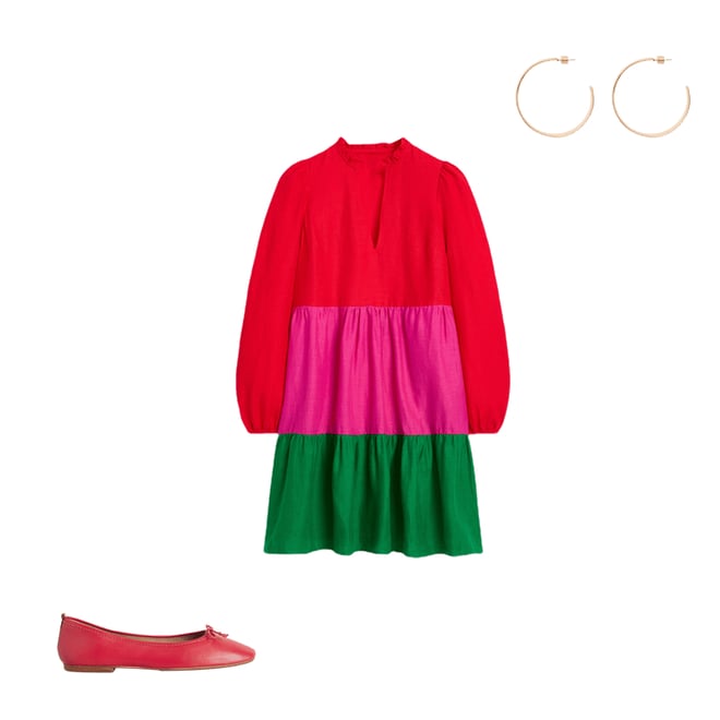 1st bundle featuring 2 items which compliment Esme Linen Short Dress-Colourblock