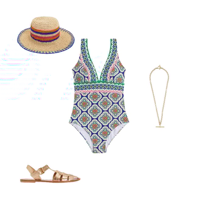 2nd bundle featuring 3 items which compliment Porto V-Neck Swimsuit