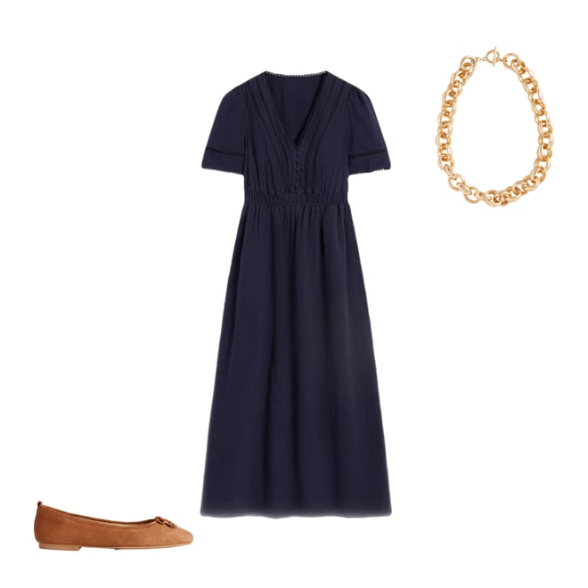 2nd bundle featuring 2 items which compliment Trim Double Cloth Dress