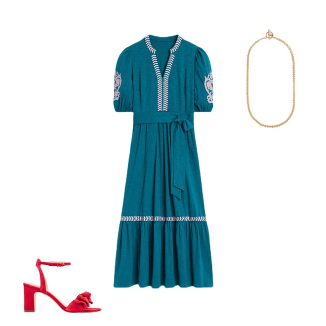 2nd bundle featuring 2 items which compliment Amara Embroidered Jersey Dress-Deep Sea, Meadowsweet Pink