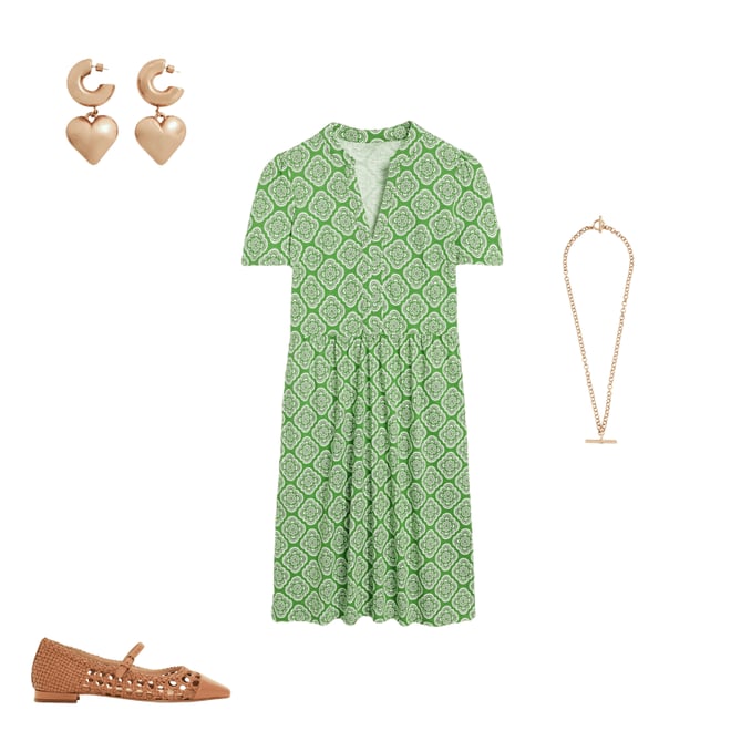 5th bundle featuring 3 items which compliment Naomi Short Sleeve Dress-Paradise Green, Botanic Blush