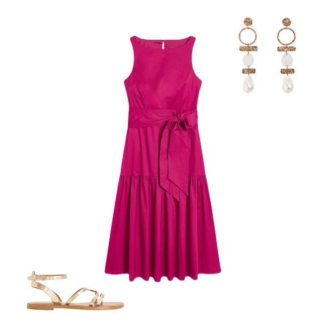 2nd bundle featuring 2 items which compliment Deep Tier Fit & Flare Dress-Cherry Jam