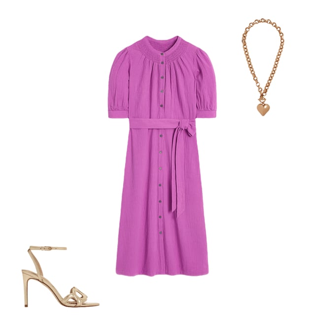 3rd bundle featuring 2 items which compliment Ada Double Cloth Midi Dress-Foxglove Purple