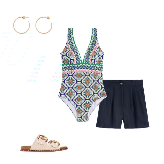 2nd bundle featuring 3 items which compliment Porto V-Neck Swimsuit-Bright Blue, Botanic Blush