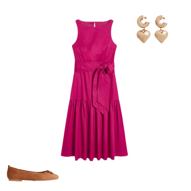 5th bundle featuring 2 items which compliment Deep Tier Fit & Flare Dress-Cherry Jam