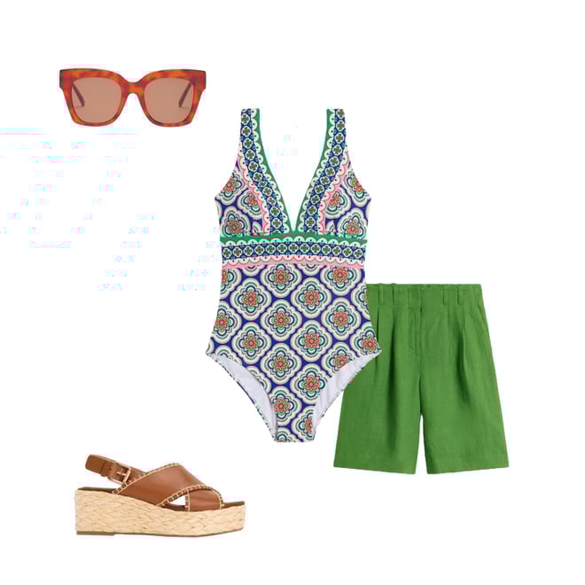 3rd bundle featuring 3 items which compliment Porto V-Neck Swimsuit