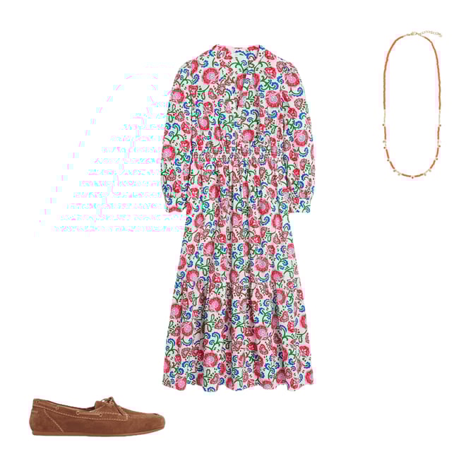 1st bundle featuring 2 items which compliment Elena Tiered Cotton Midi Dress
