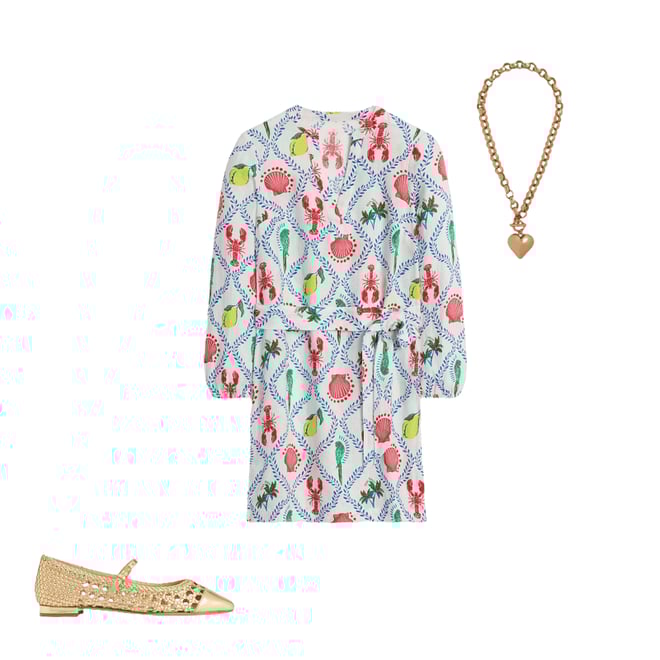 6th bundle featuring 2 items which compliment Penelope Mary Jane Flat-Gold Woven Leather