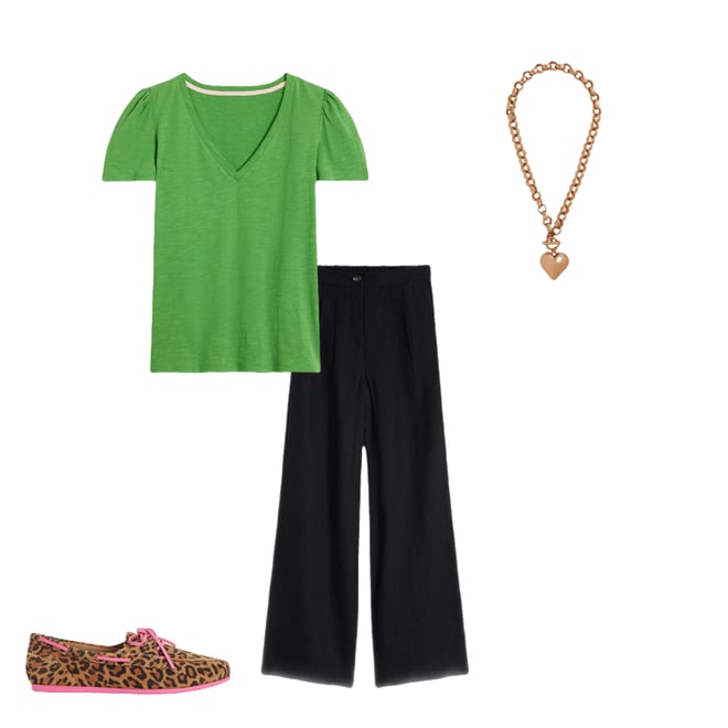 4th bundle featuring 3 items which compliment Short Sleeve V Neck T-shirt-Aloe Green